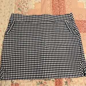 Gingham Skort -  Navy Blue and White Size 10